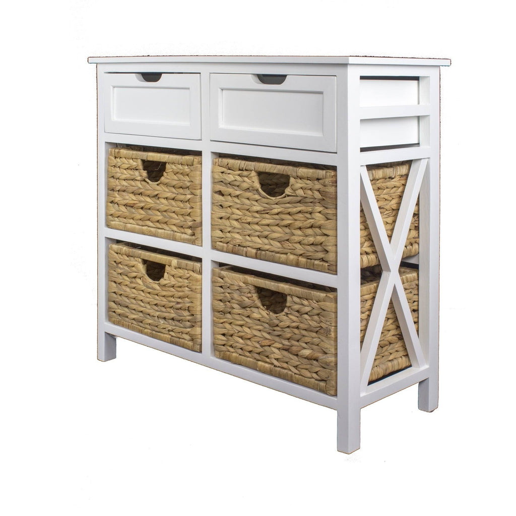 Grey 2-Drawer 4-Basket Accent Cabinet B99207