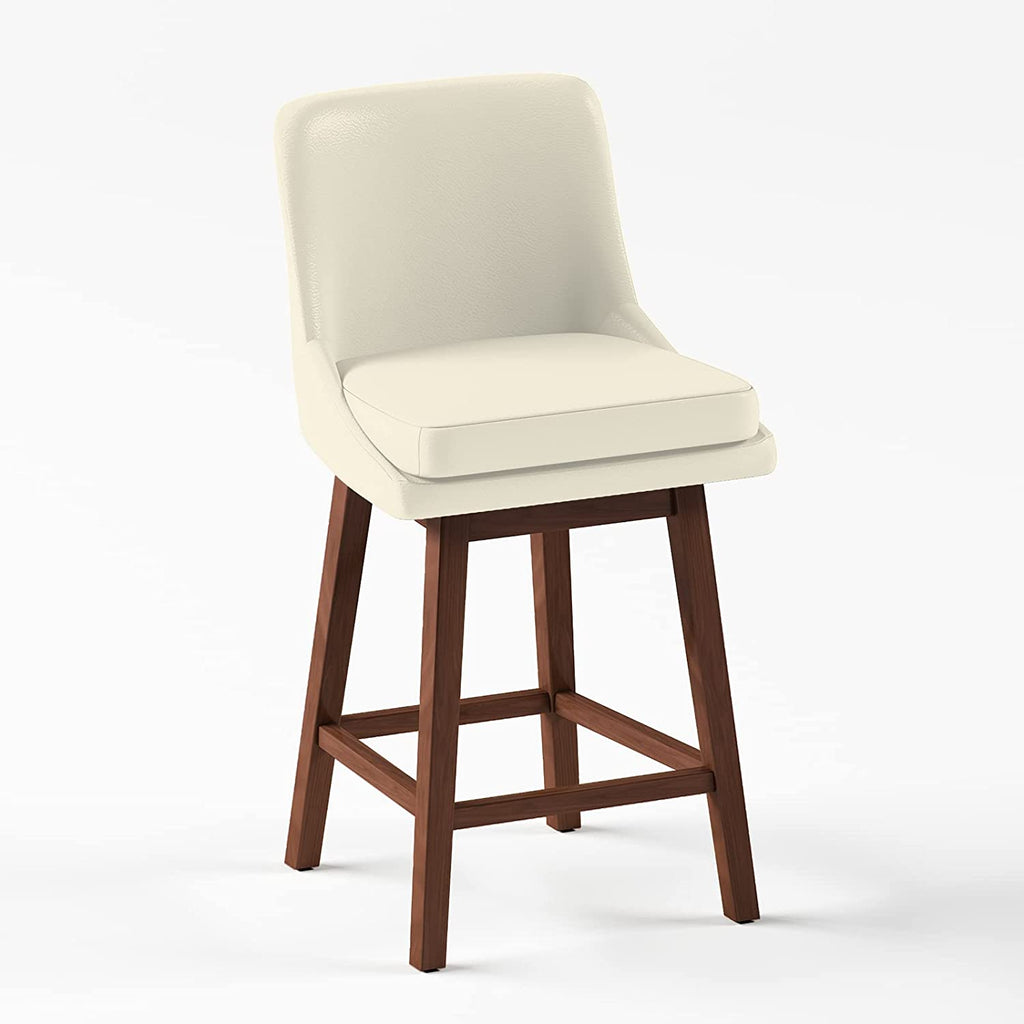 Set of 4 Faux Leather Counter Height Bar Stools with Backs C1966