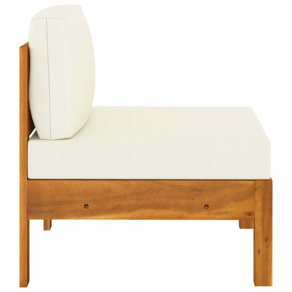 Solid Acacia Wood Sofa with White Cushions T517