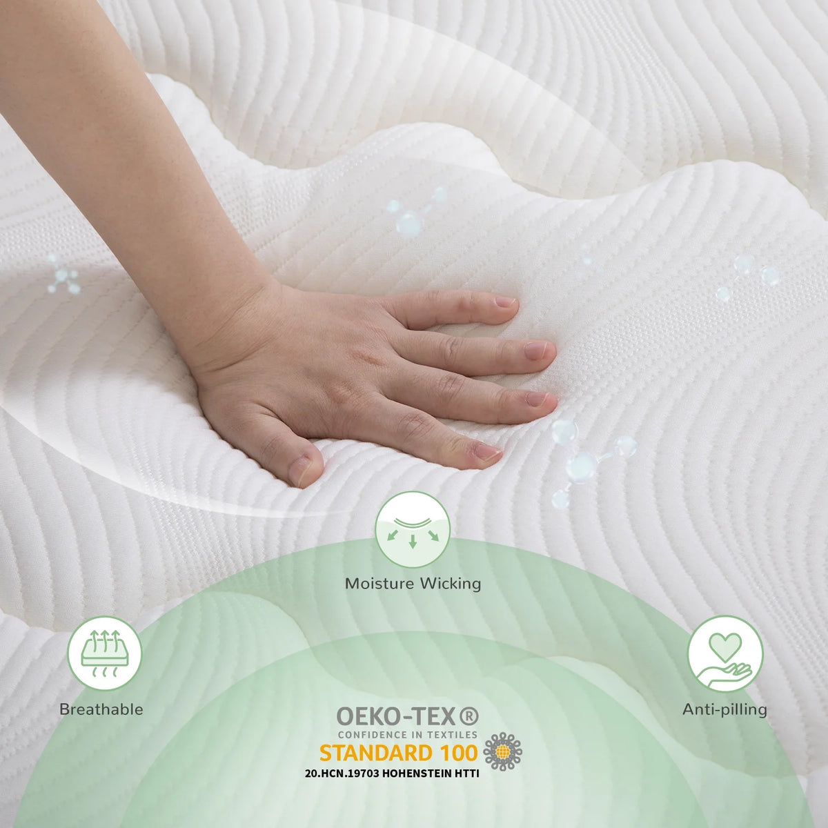 10 Memory Foam Pocket Spring Hybrid Mattress J317601