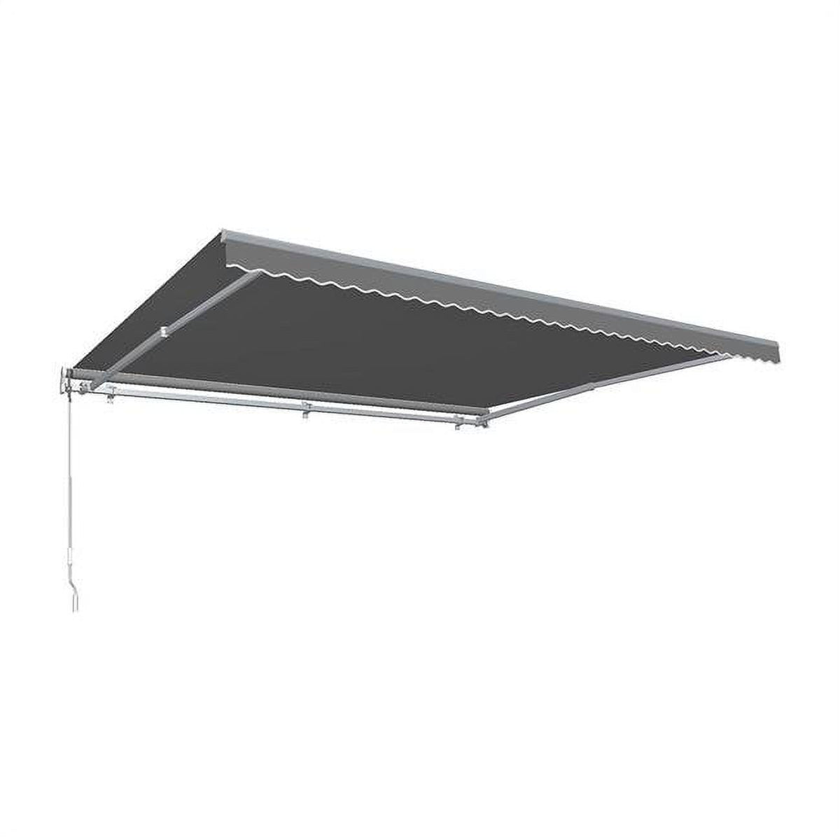 8 ft. Gray Retractable Awning with Remote R16291