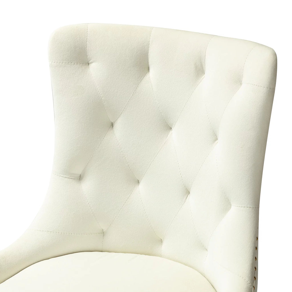 Velvet Tufted Wingback Upholstered Swivel Adjustable Office Chair O830
