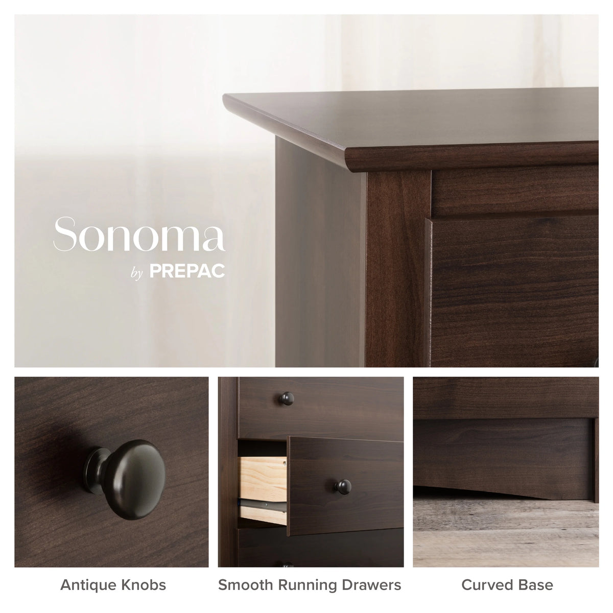 5 Drawer Espresso Chest W779