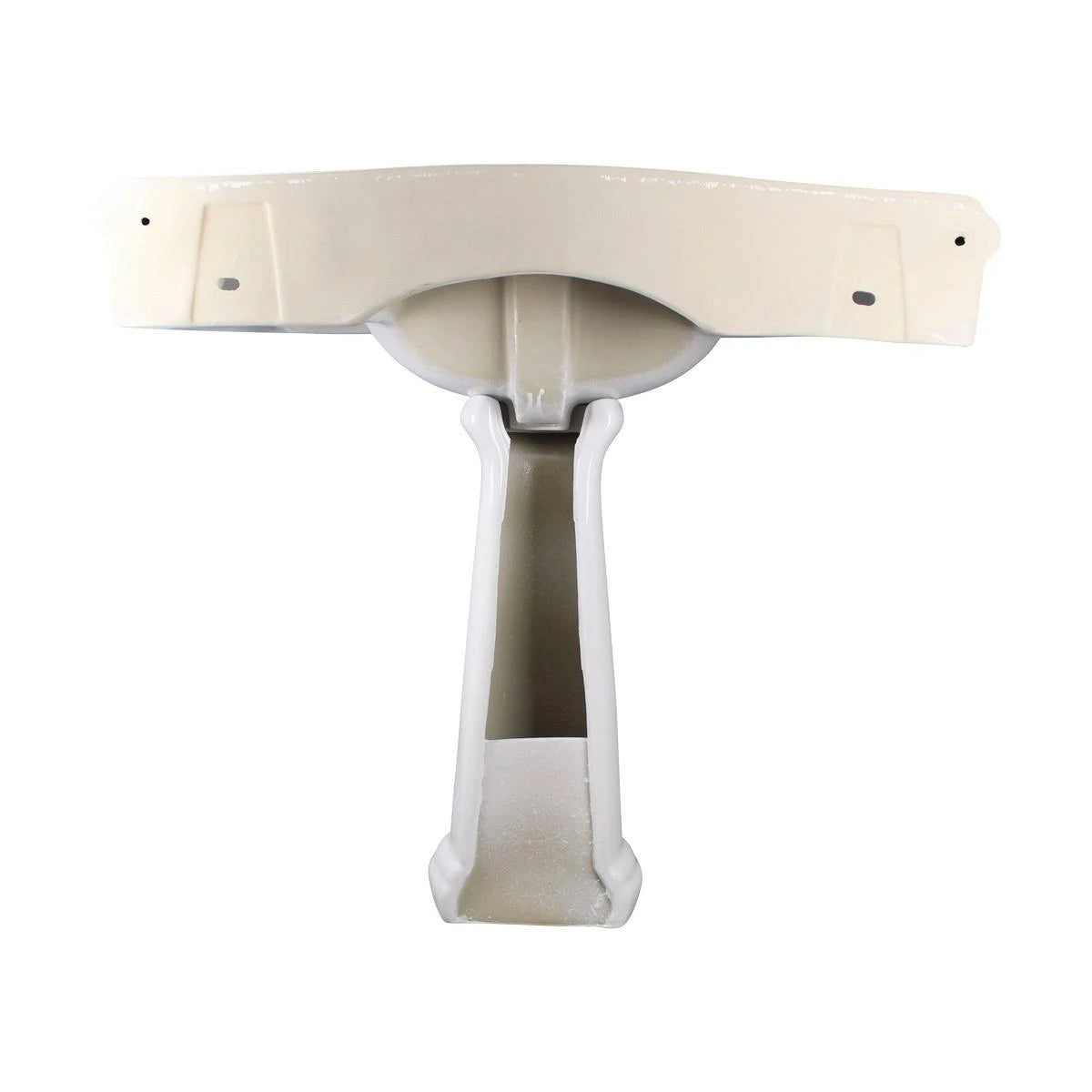 White China Pedestal Sink with Overflow F30439