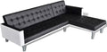 Black L-Shaped Sofa Bed D636786