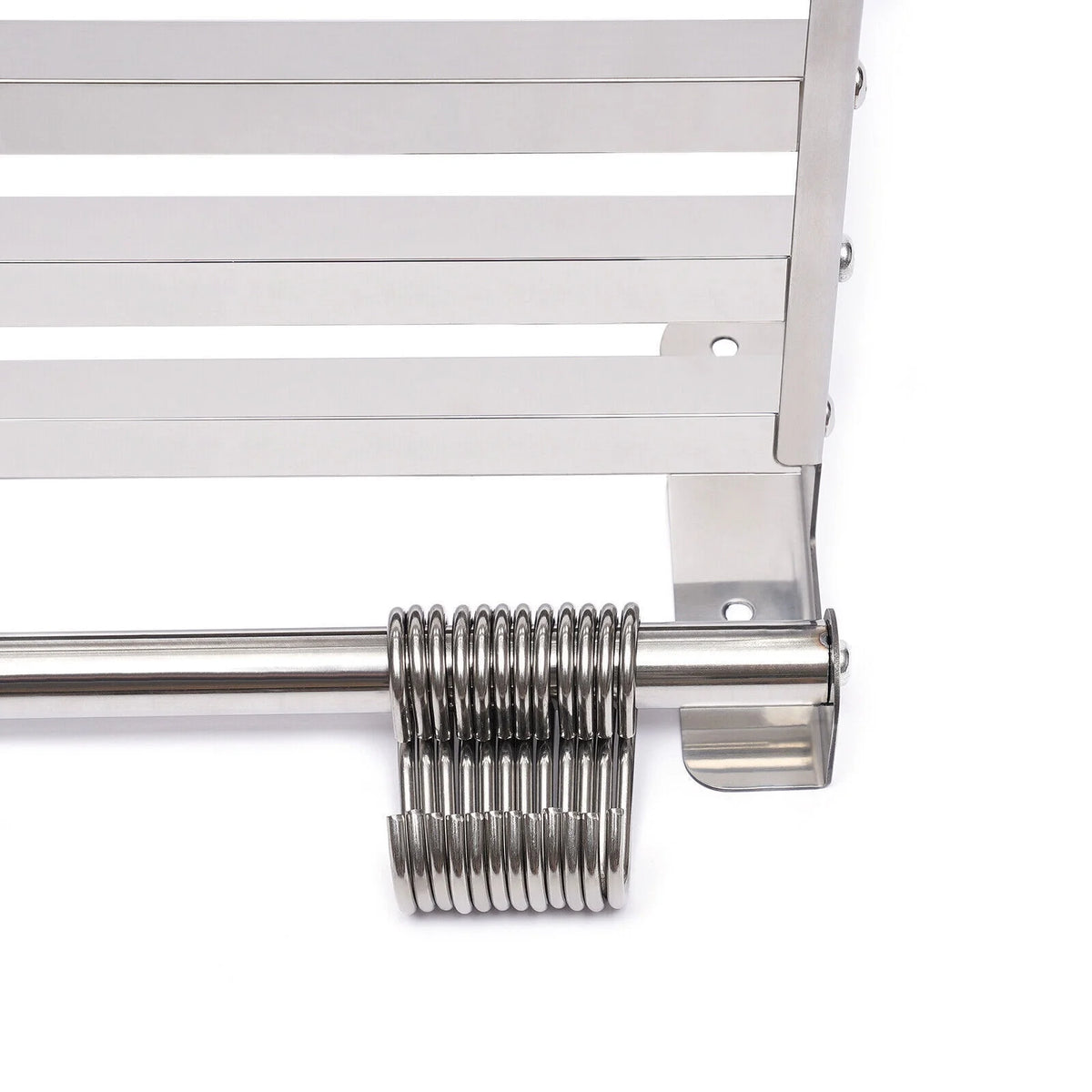 Wall Mount Microwave Oven Shelf Storage Bracket with 12 Hook Stainless O6040