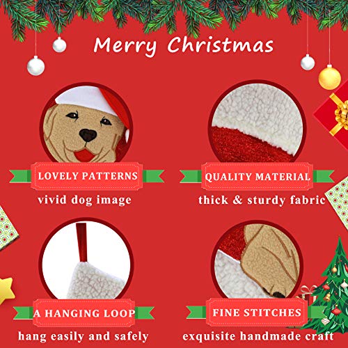 18’’ Red Felt Cat Christmas Stocking E133