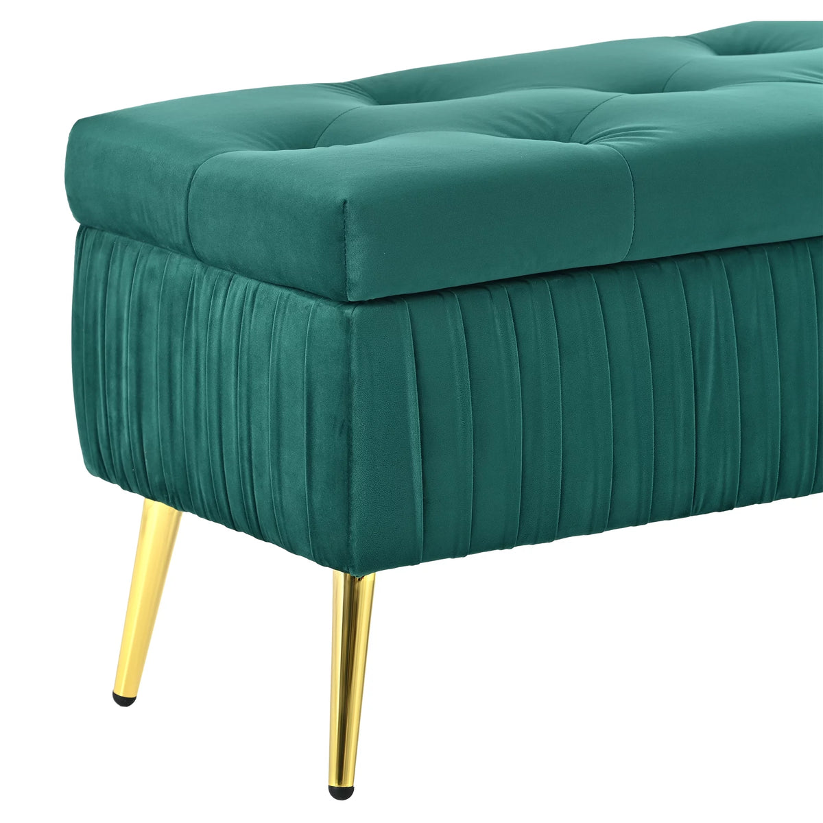 Green Storage Bench Ottoman K274692