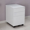 3-Drawer Mobile Vertical Filing Cabinet White R729