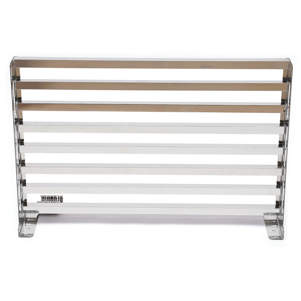 Wall Mount Microwave Oven Shelf Storage Bracket with 12 Hook Stainless O6040