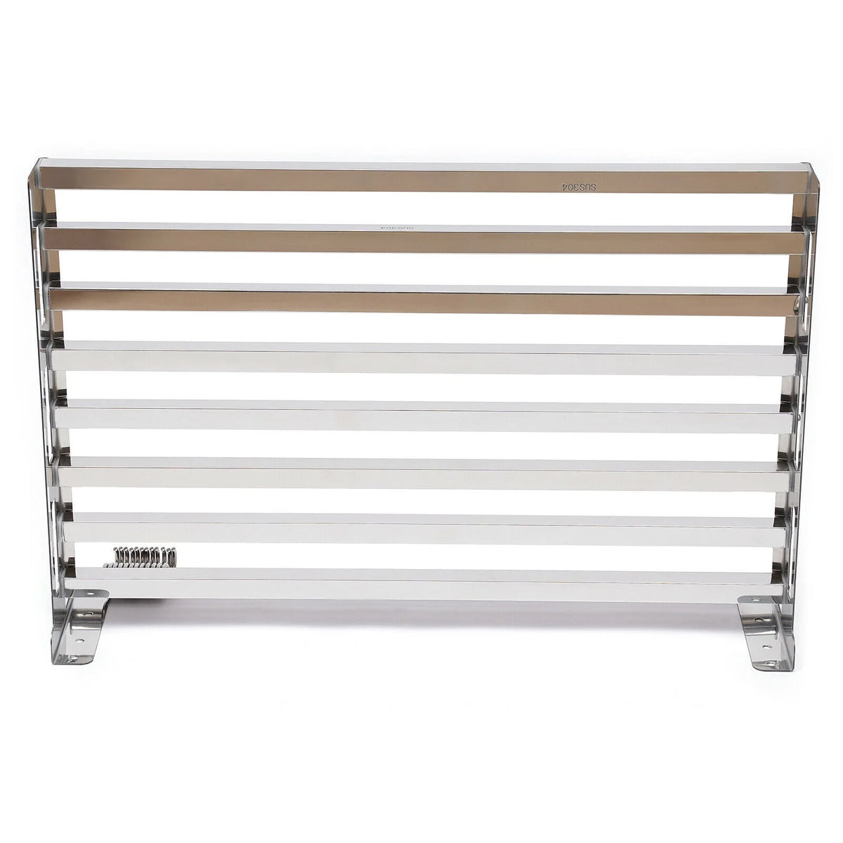 Wall Mount Microwave Oven Shelf Storage Bracket with 12 Hook Stainless O6040