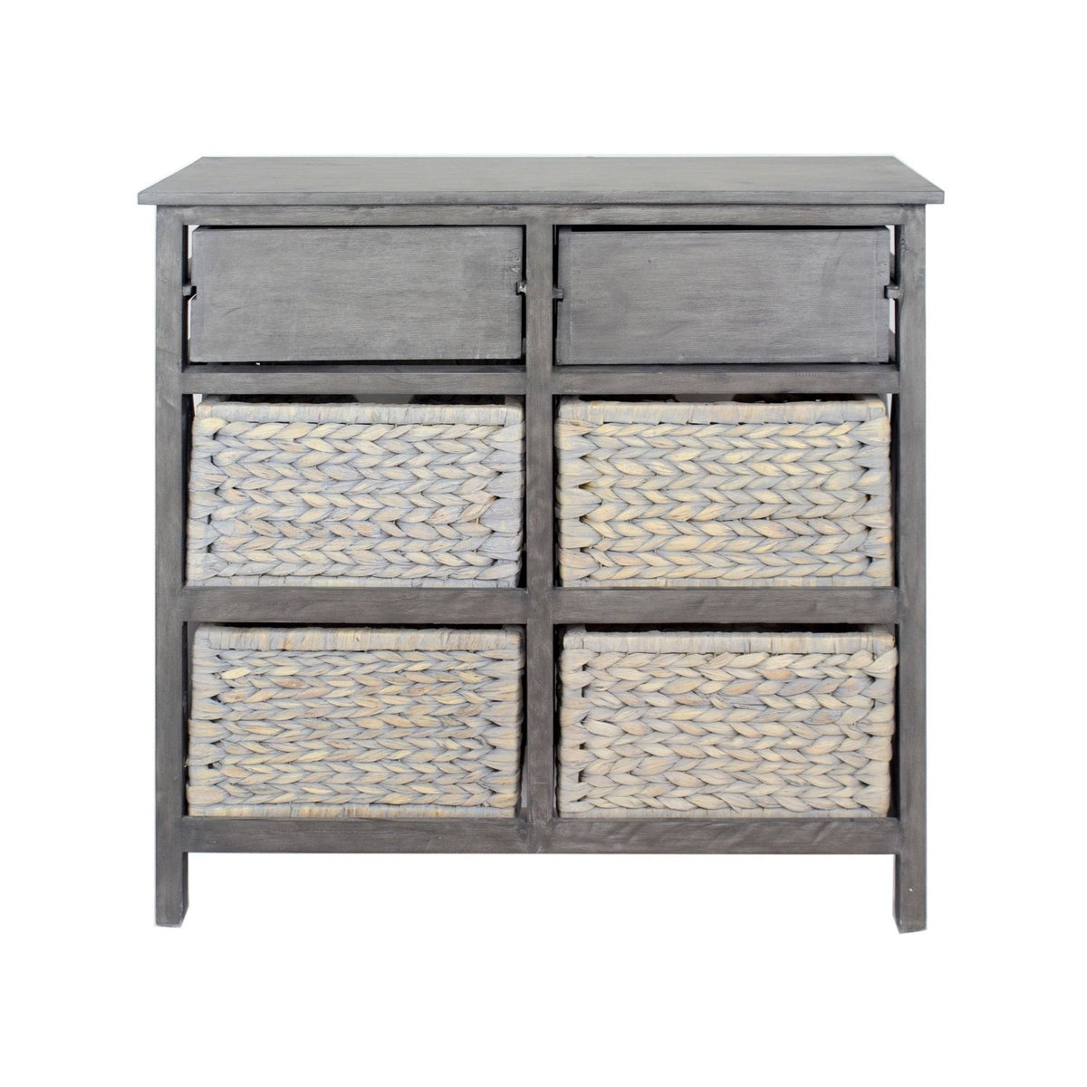 Grey 2-Drawer 4-Basket Accent Cabinet B99207
