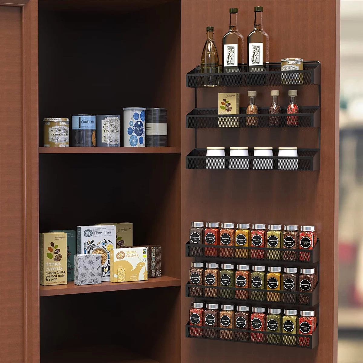 2 Pack 3 Tier Black Spice Rack Organizer V587550