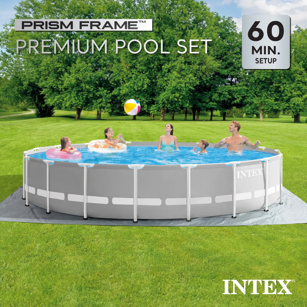 10ft x 30in Prism Frame Above Ground Swimming Pool & Filter Pump G351