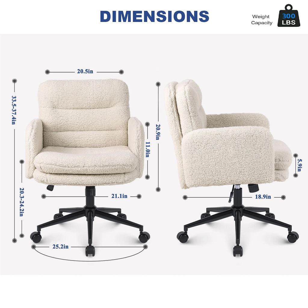 Adjustable Home Office Chair with Wheels L3634