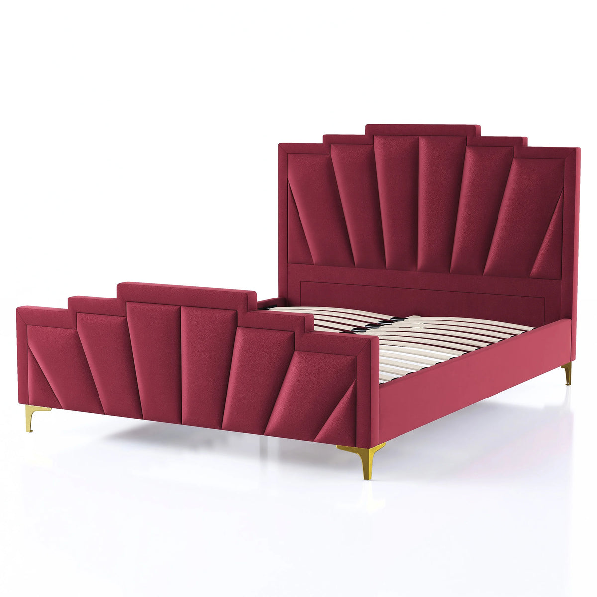 King Fabric Panel Bed C7374
