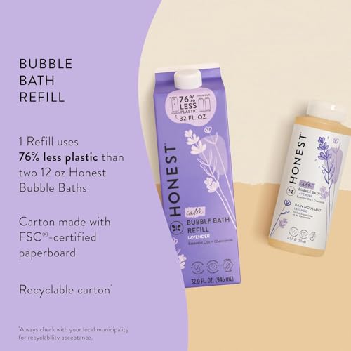 Foaming Bubble Bath, Tear-free, Hypoallergenic, Lavender, 12 fl oz O194289