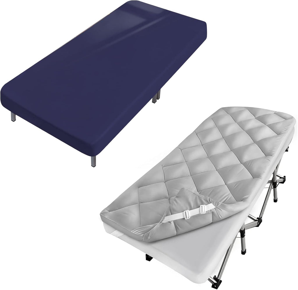 Cot Sheets and Camping Cot Mattress Pad Topper O950