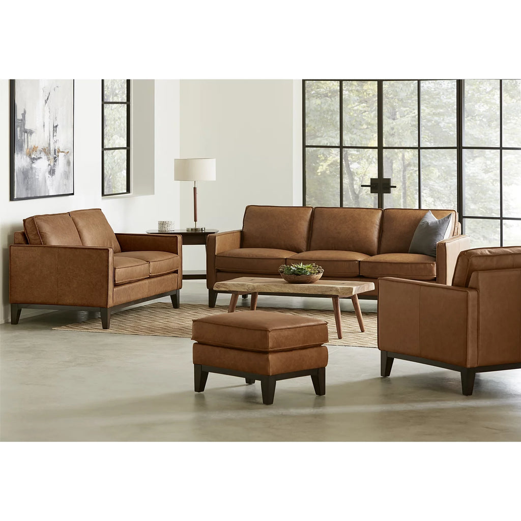 86" Brown Top Grain Leather Sofa C7597