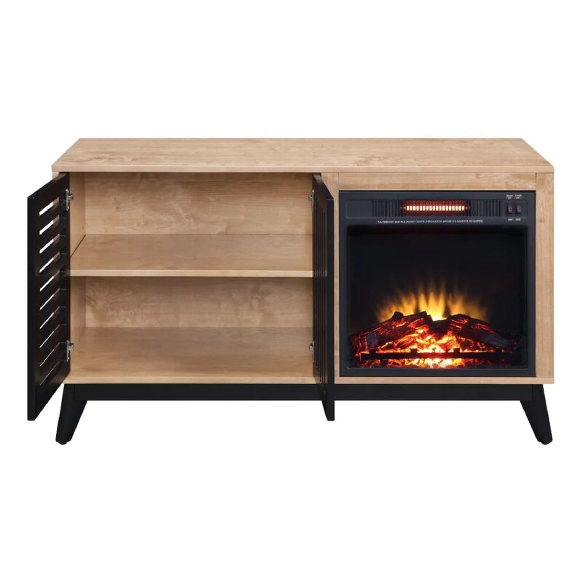 46 Inch Wood Console Table Electric Fireplace J520