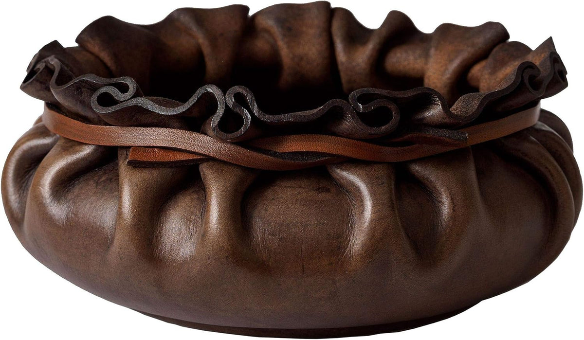 Leather Catchall Tray, Full Grain Vegetable Tanned Leather, Dark Brown K66883