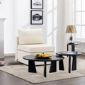 Cream Fabric Armless Modular Sofa Chair C914