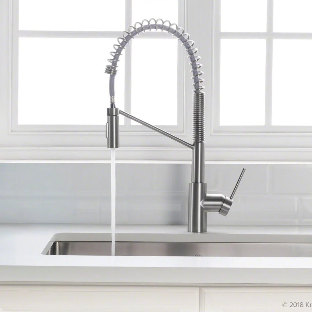 Single Handle Pull Down Kitchen Sink Faucet, Chrome F878