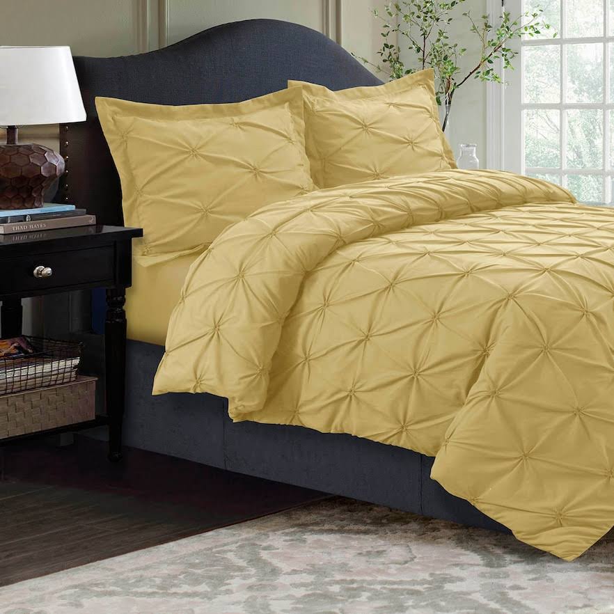 Gold Queen Microfiber Duvet Cover Set W32768
