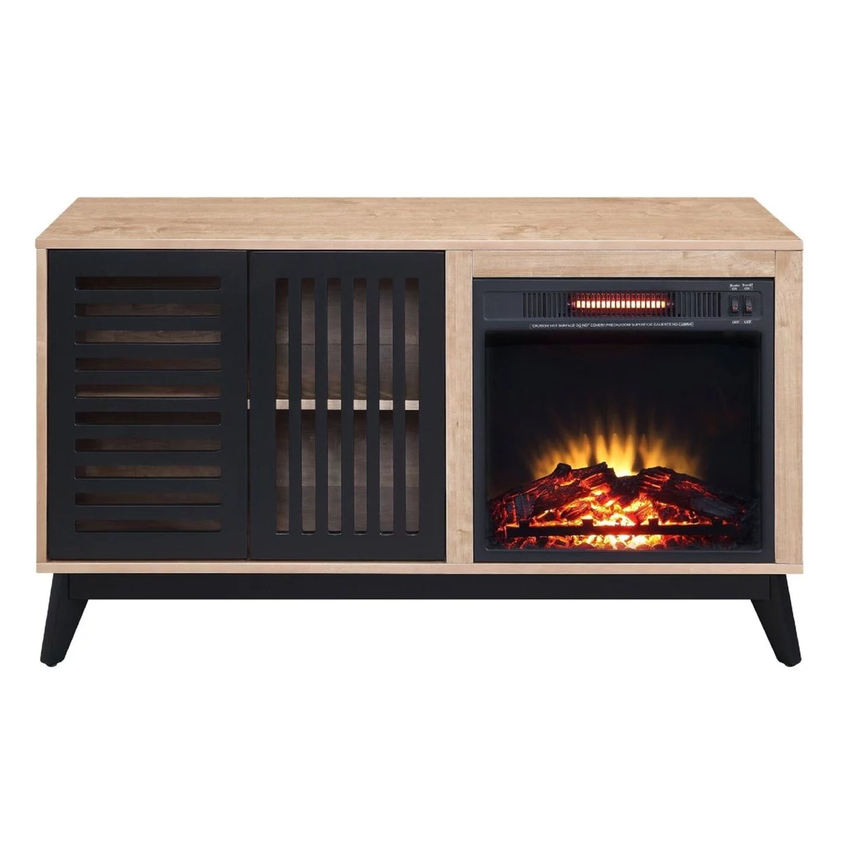 46 Inch Wood Console Table Electric Fireplace J520