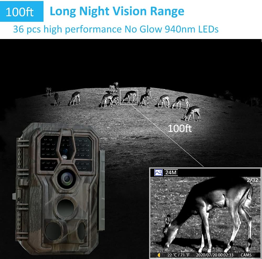 Camo Trail Camera with Night Vision W6625