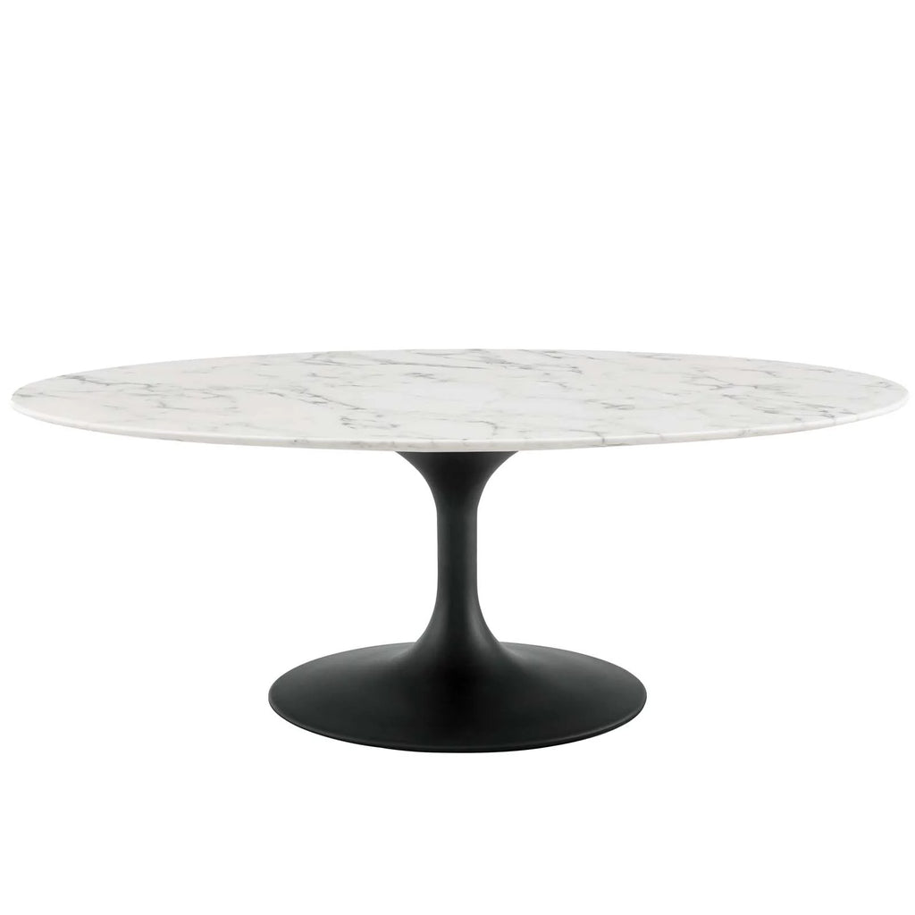 Oval Artificial Marble Coffee Table F77183