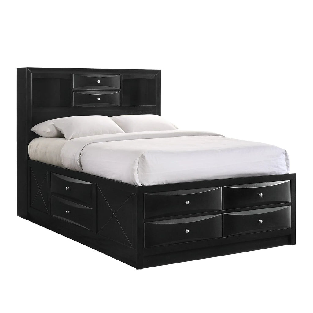 Black King Storage Bed J431374