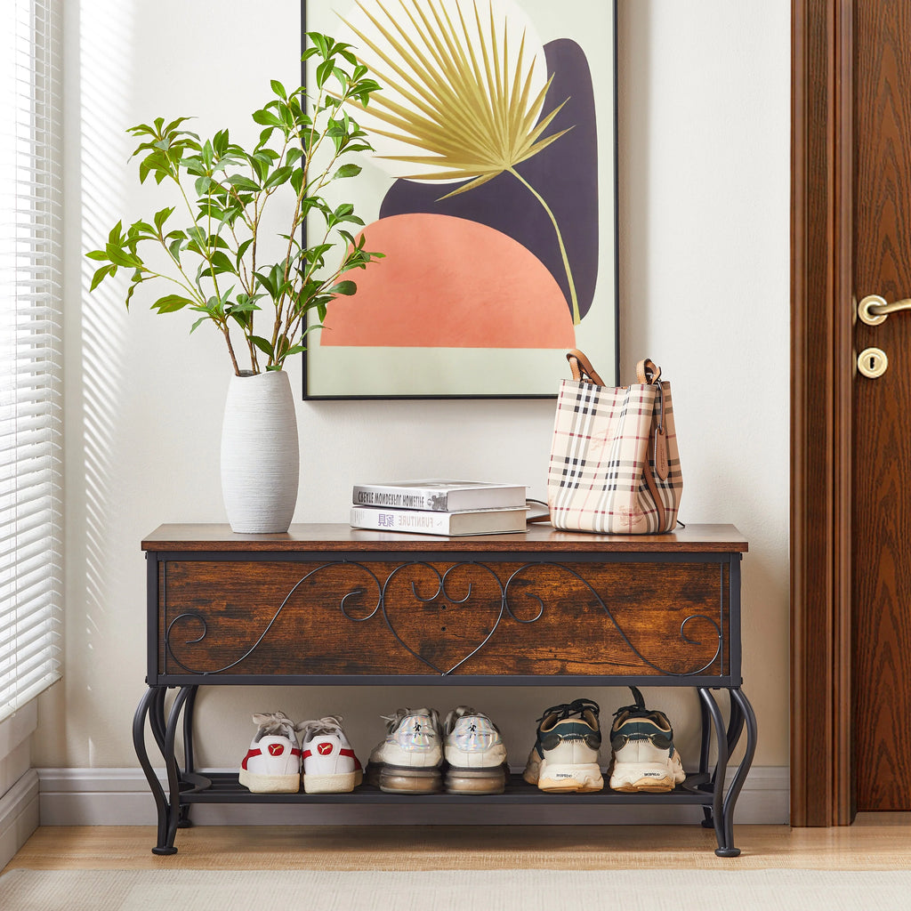 Shoe Rack Bench with Storage Shelf X513814