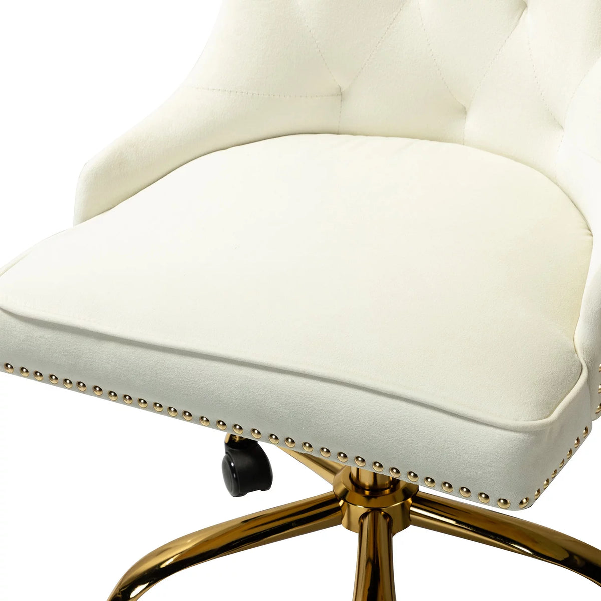Velvet Tufted Wingback Upholstered Swivel Adjustable Office Chair O830
