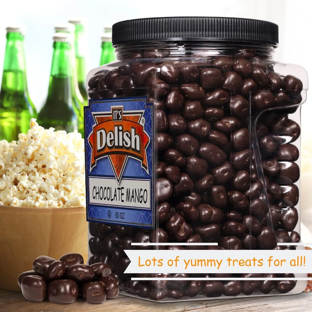 Dark Chocolate Covered Dried Mango 60 OZ Vegan Non-Dairy Kosher Q815028