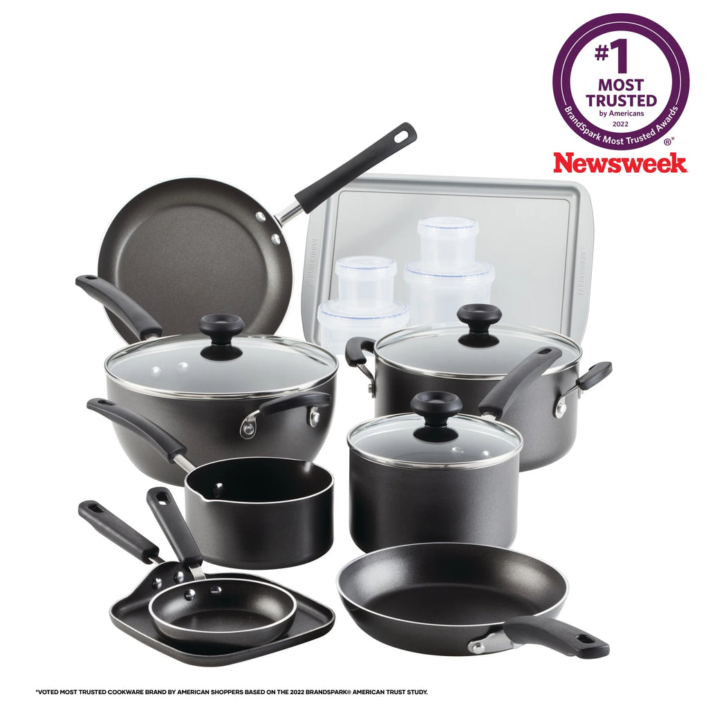 20 Pc Aqua Nonstick Aluminum Cookware Set G2620