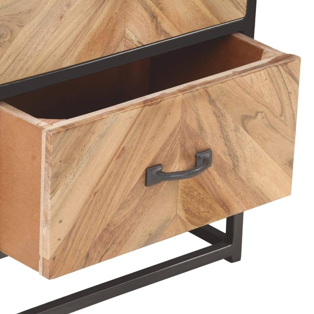 Solid Acacia Wood Bedside Cabinet O748974