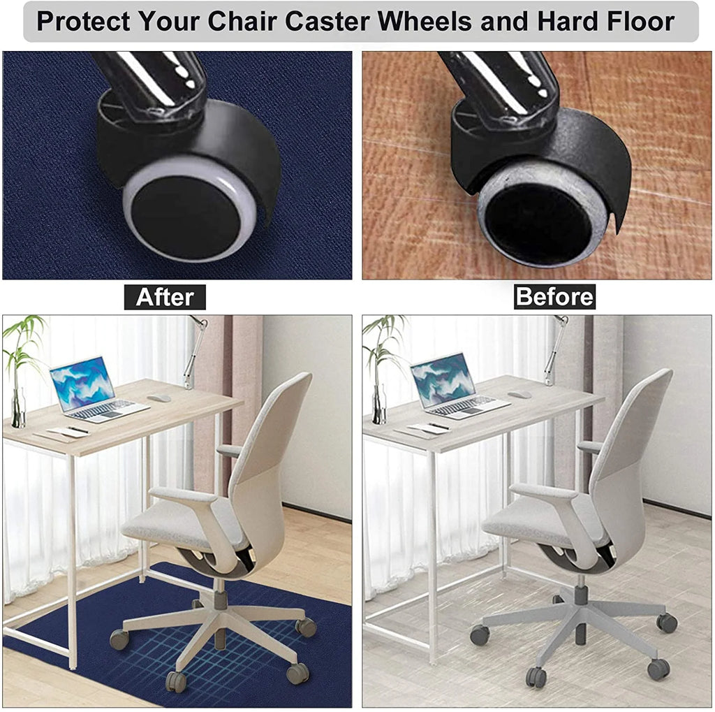 Blue PVC Desk Chair Mat X851367