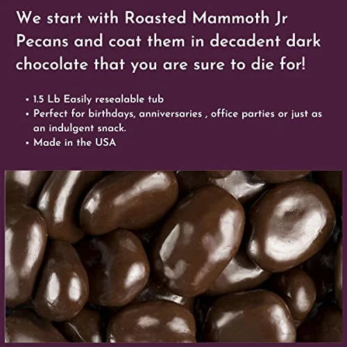 Dark Chocolate Pecans 1.5 Lb Tub Q1176