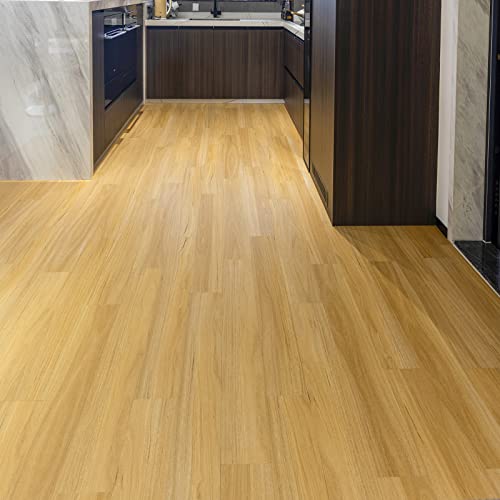 Gray Wood Grain Peel and Stick Vinyl Floor Tile, 36 Planks 54 Sq.Ft 2mm Thick R842