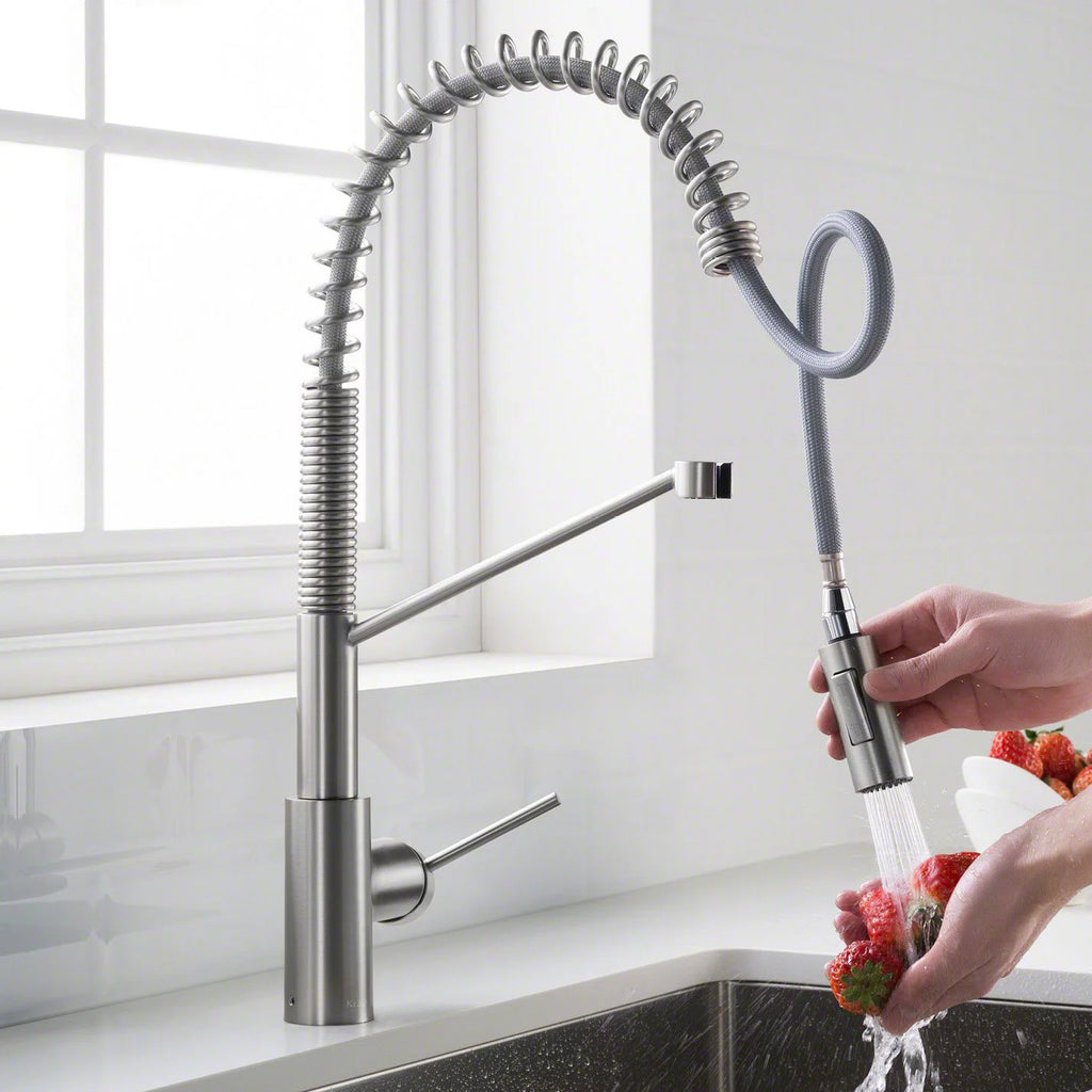 Single Handle Pull Down Kitchen Sink Faucet, Chrome F878