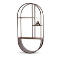 Metal Wall Shelf with Light, Grey B447