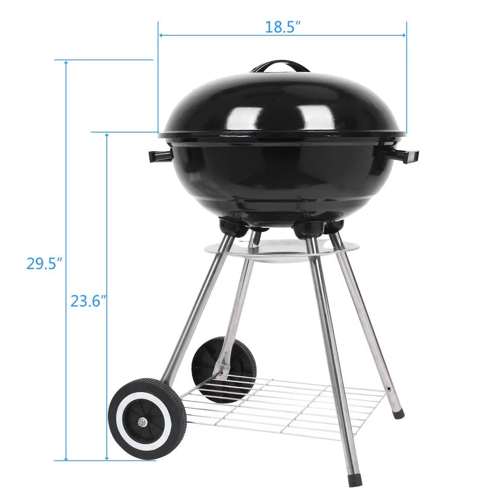 18" Portable Charcoal Grill with Wheels K41460