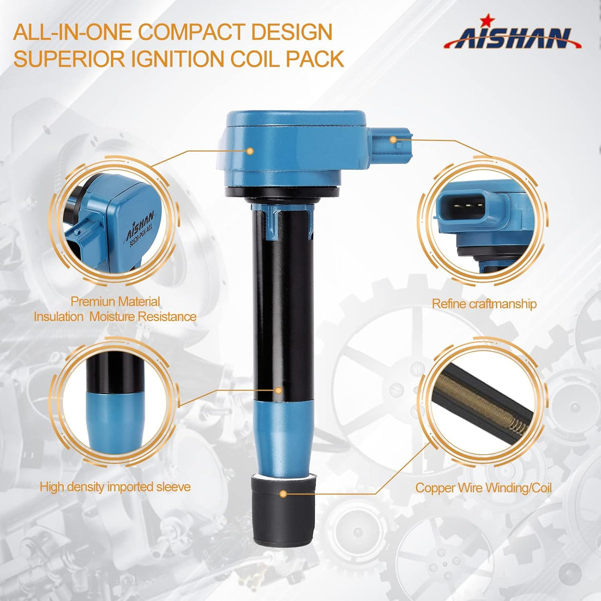 Set of 6 Ignition Coil Pack Compatible with Accord Odyssey 3.0L 3.2L 3.5L V6 TL,CL RL LX EX V6 Vue Y97374