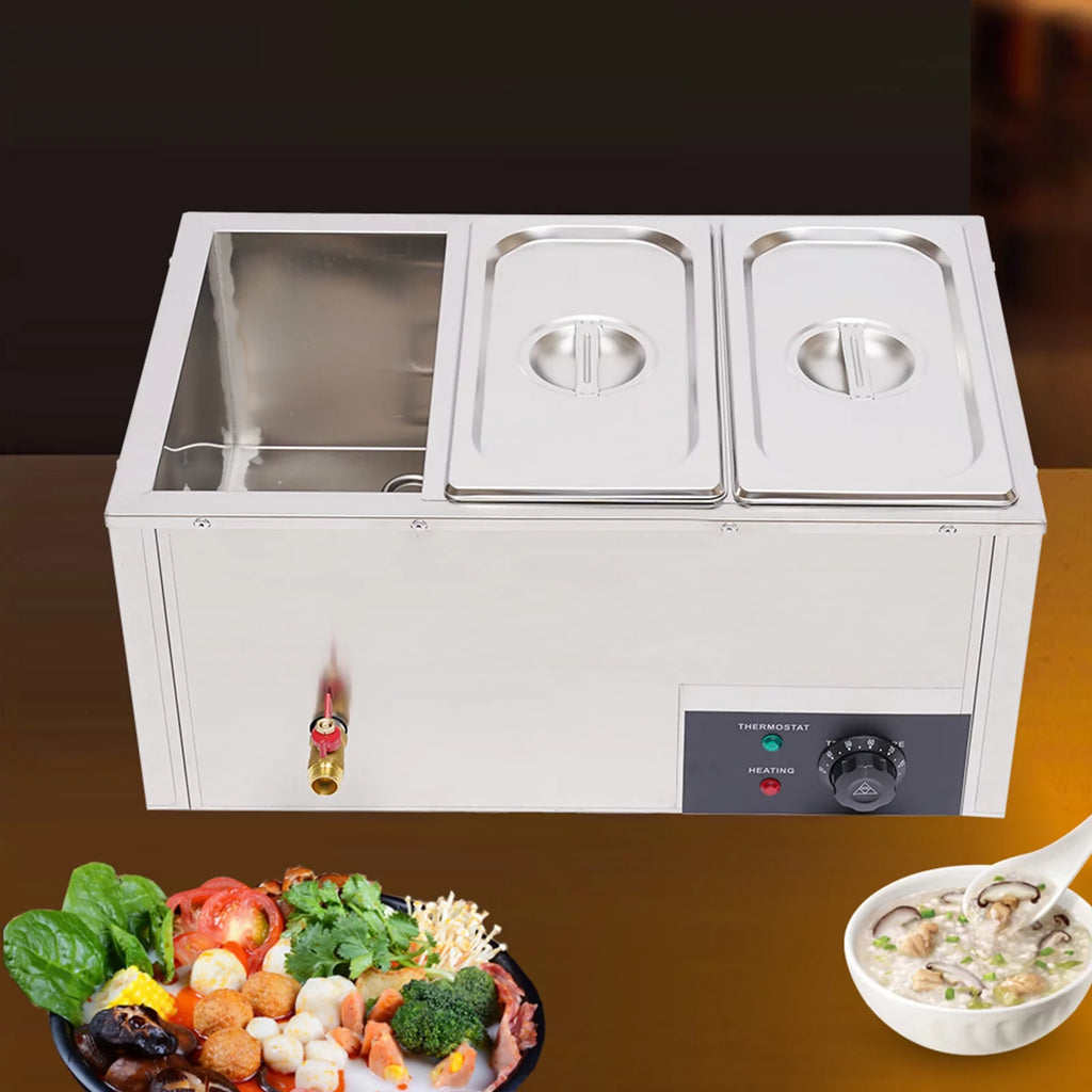 7L Stainless Steel 3 Pan Electric Food Warmer O483126