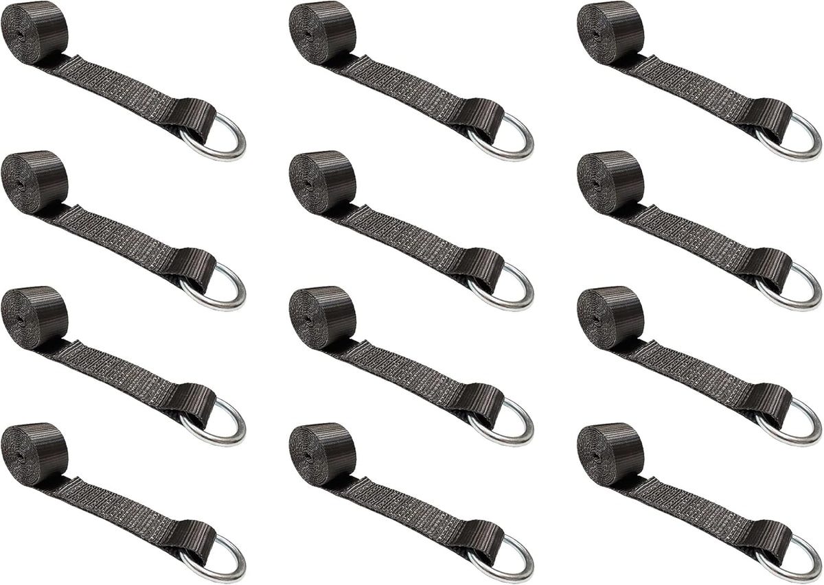2 in x 10’ Blue 8-Pack O-Ring Trailer Tie Down Lasso Strap S7020