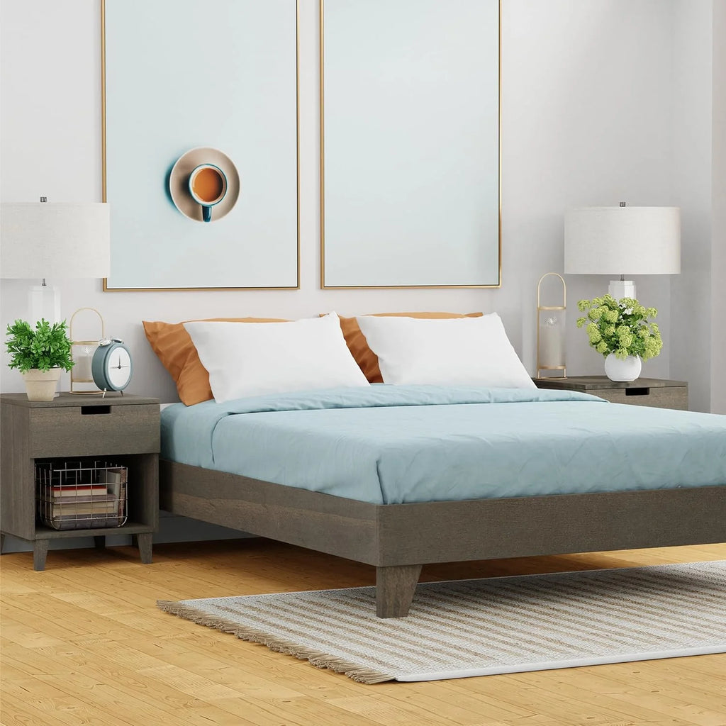 Queen Wood Bed Frame Pine S3130