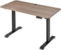 Teak Black Electric Height Adjustable Standing Desk with 54" Desktop K348826