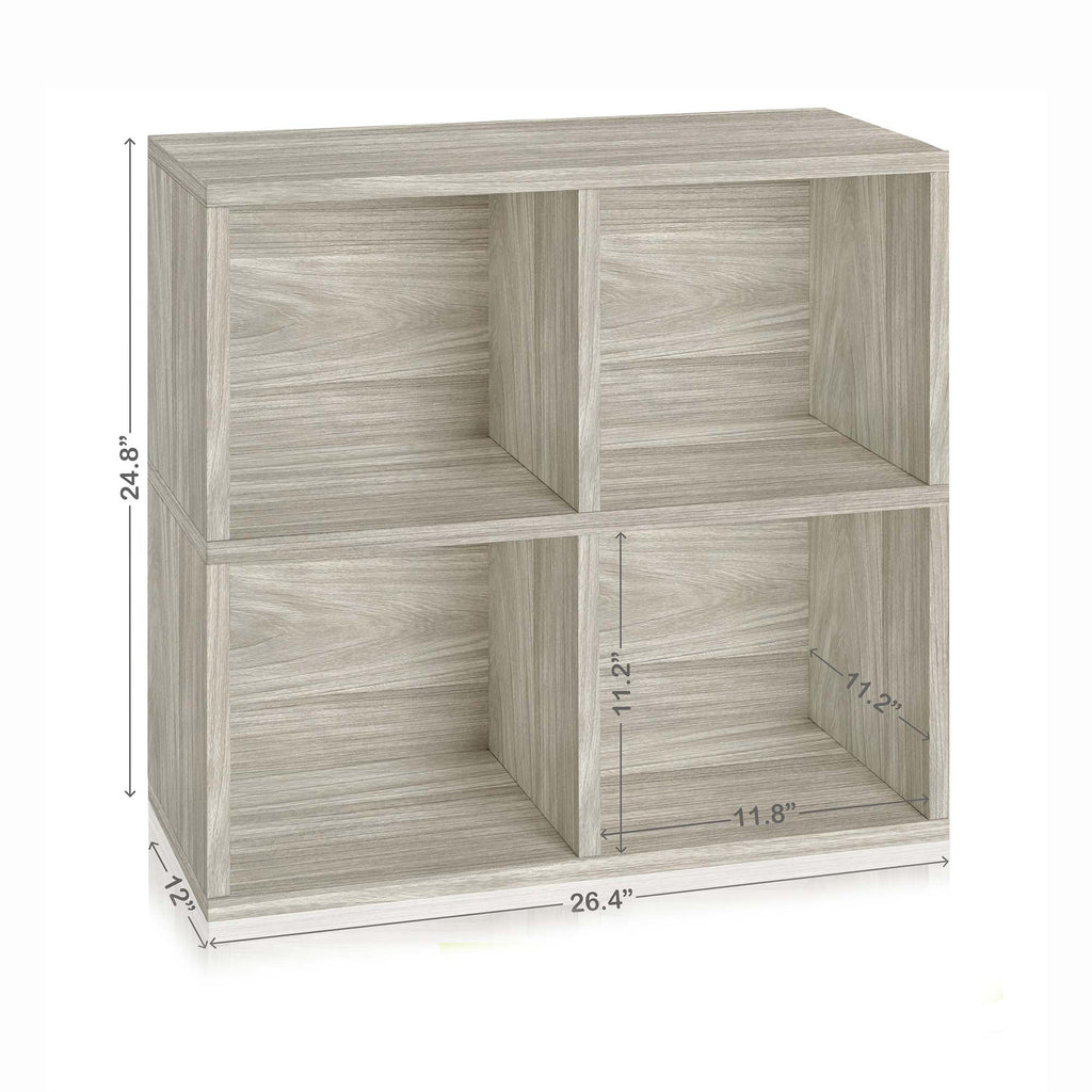 4 Cubby Bookcase Cube Shelf Organizer Z86734