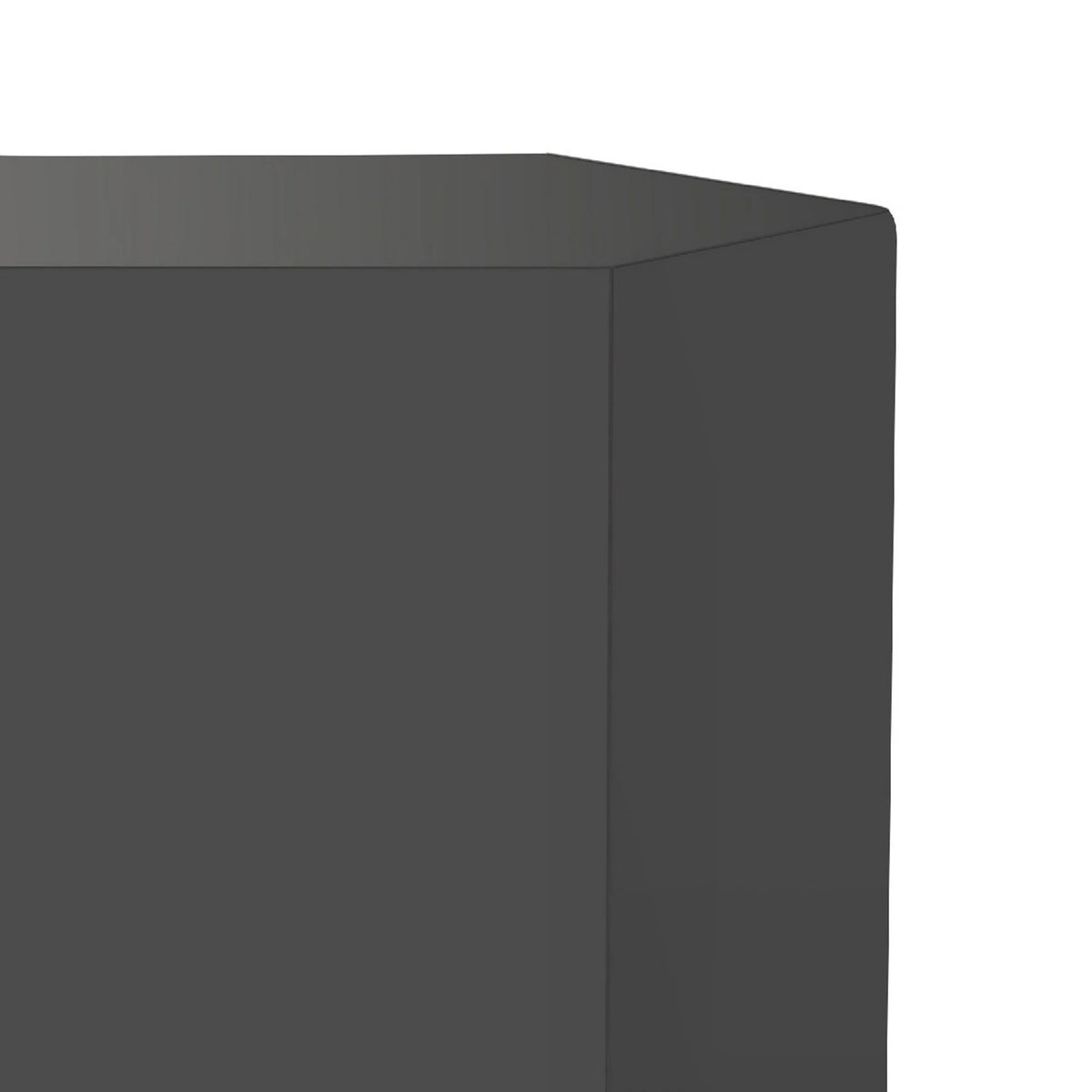 13 Inch Hexagonal Gray Side End Table C807